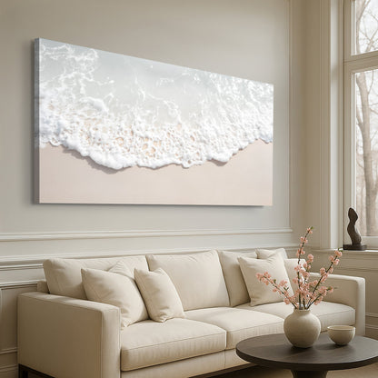Sandy Waves Wall Art canvas in beige seaside tones by Tailored Canvases Crafting Canvas on Tampa Home & Garden Store