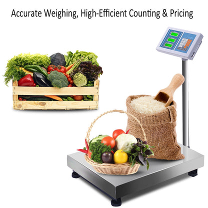 Báscula Digital de Plataforma de Piso con Cómputo de Peso de 660 lb