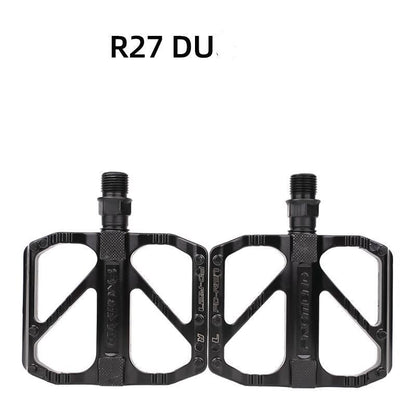 Stevvex black anti-slip ultralight bicycle pedals with wide flat platform pair on Tampa Home & Garden Store