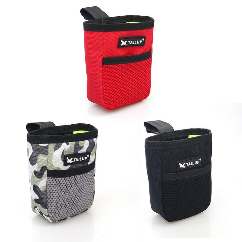 TailUp dog treat pouch waist bag set of 3 in red, camouflage, and black with mesh pocket on Tampa Home & Garden Store