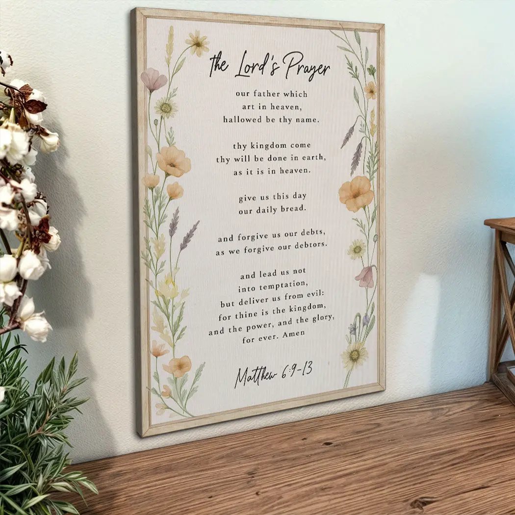 the Lord's Prayer Faith Sign III Home Decor