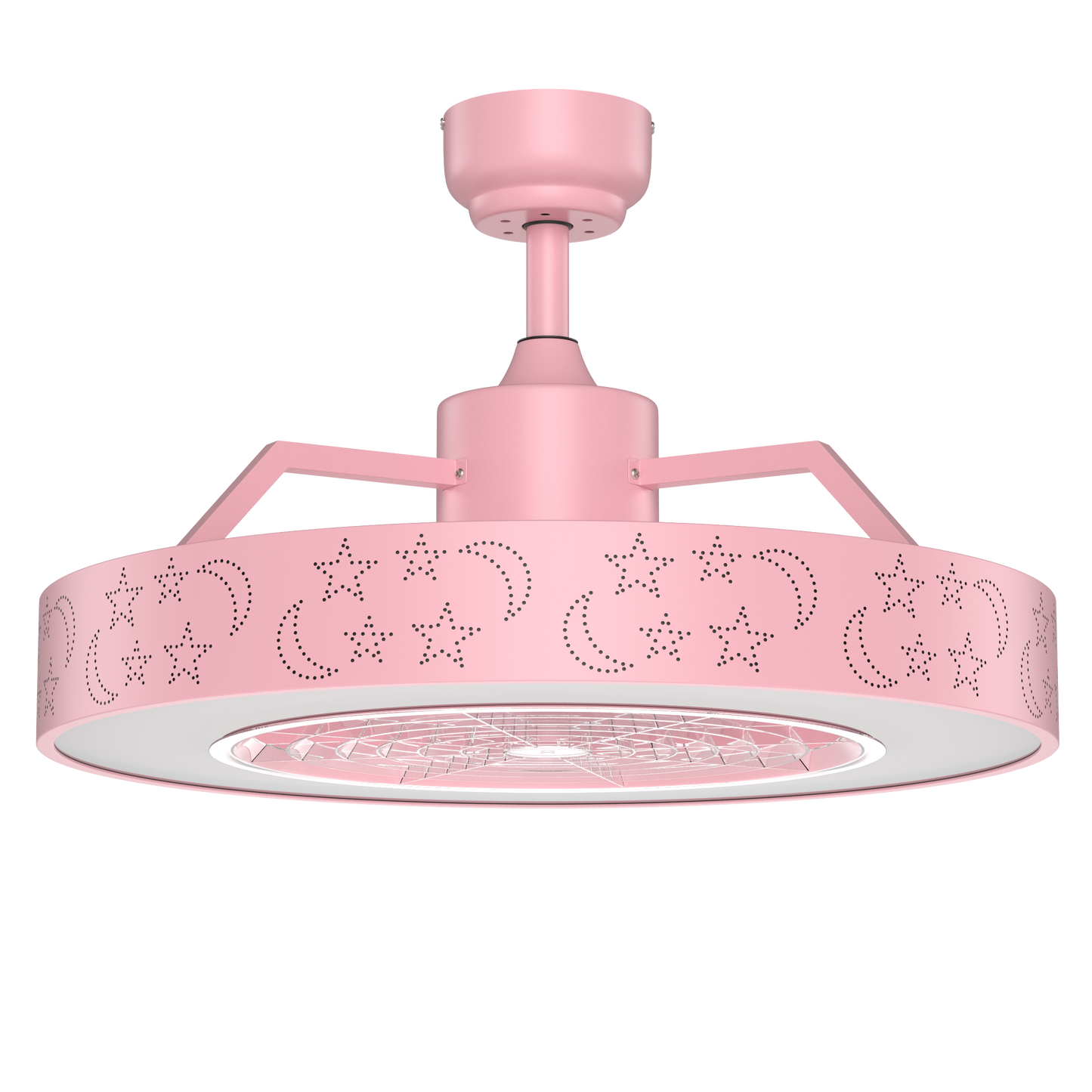 Ventilador de techo de 23 pulgadas con luz LED y control remoto - Blanco
