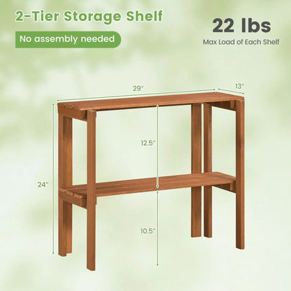 Three Tier Folding Shelf for Entryway and Garden