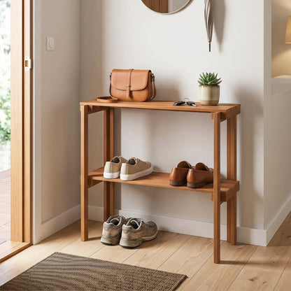 Three Tier Folding Shelf for Entryway and Garden
