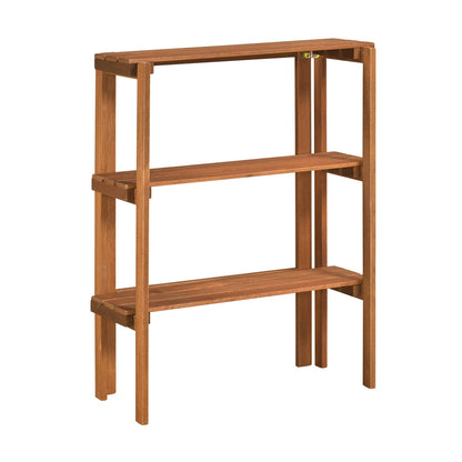 Three Tier Folding Shelf for Entryway and Garden