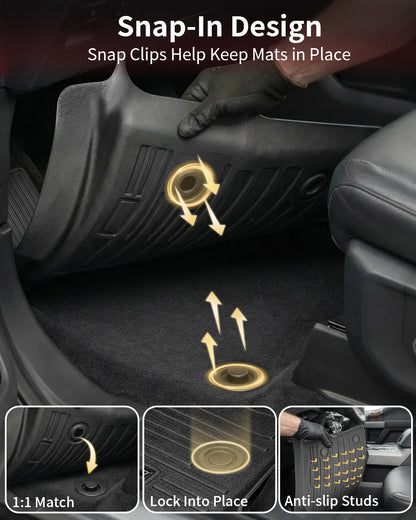 Umbrauto Ford F-150 SuperCrew 2010–2014 front & rear floor mats, snap-in TPE on Tampa Home & Garden Store