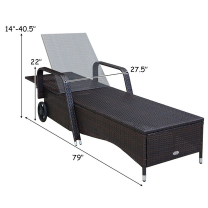 Tumbona reclinable acolchada para exteriores con respaldo ajustable