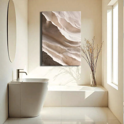 Light Neutral Impasto Wall Art canvas, beige textured abstract impasto by Tailored Canvases on Tampa Home & Garden Store