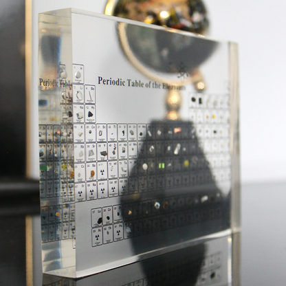 LED Periodic Table Element Display Moktan Sabai; reflective metal plaque with element grid on Tampa Home & Garden Store