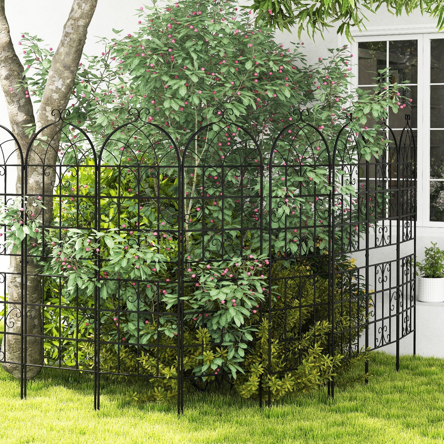 2/4 Pack 71 x 20 Inch Metal Garden Trellis for Climbing Plants