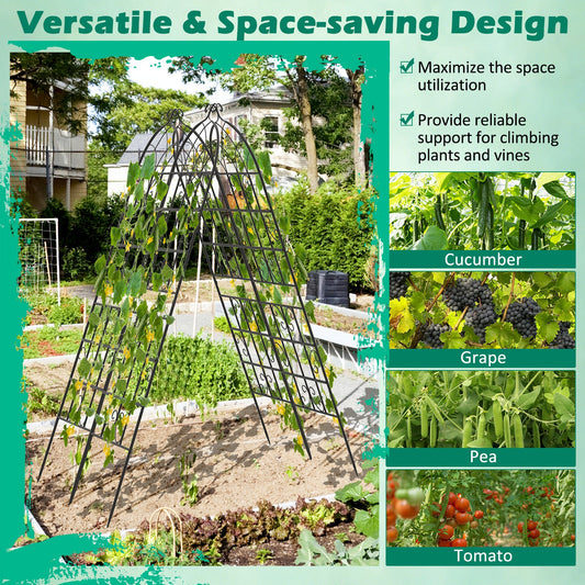 2/4 Pack 71 x 20 Inch Metal Garden Trellis for Climbing Plants