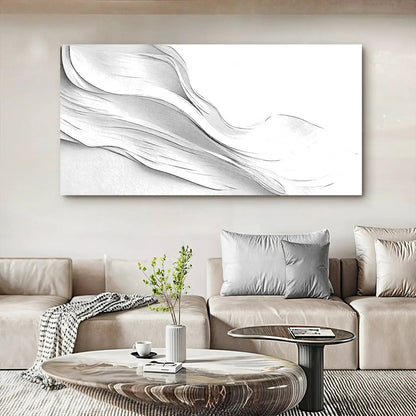 White Minimalist Wall Art canvas Tailored Canvases abstract gray lines Crafting Canvas on Tampa Home & Garden Store