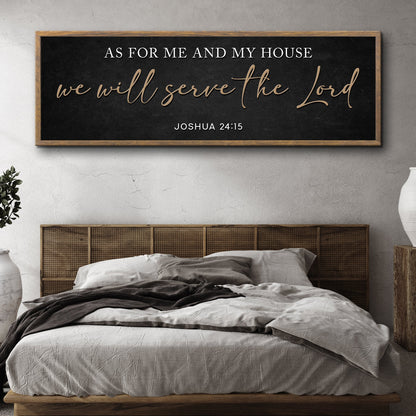 Canvas faith sign Tailored Canvases with wood frame As For Me And My House We Will Serve The Lord on Tampa Home & Garden Store