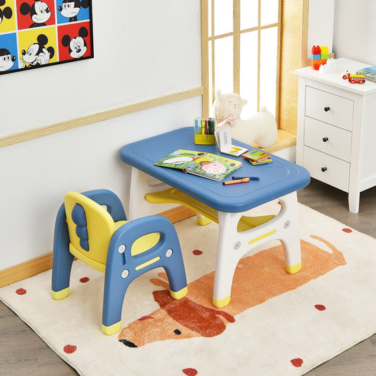 Kids Activity Table and Chair Set with Montessori Toys for Preschool and Kindergarten - Tampa Home & Garden Store