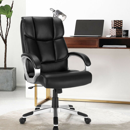Big and Tall Adjustable High Back Leather Executive Computer Desk Chair - Tampa Home & Garden Store