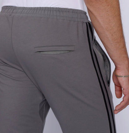 Men's Ultimate Flex athletic joggers gray with elastic waist and side zip, SCR Sportswear on Tampa Home & Garden Store
