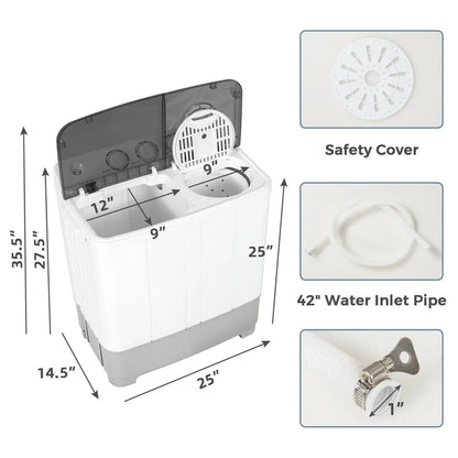 2-in-1 Portable Washing Machine Timer Control