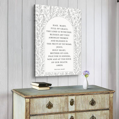 the Hail Mary Faith Sign III Canvas Wall Decor
