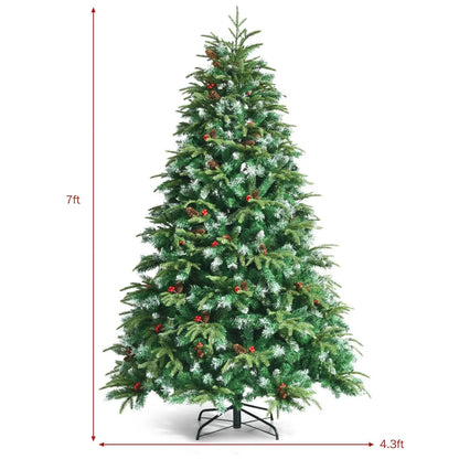 Pre Lit Snowy Christmas Hinged Tree with Lights