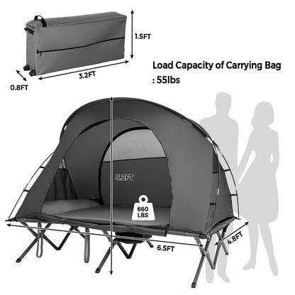 GemGear 2-Person Outdoor Camping Tent with External Cover; grey tent and carry bag (2 items) on Tampa Home & Garden Store