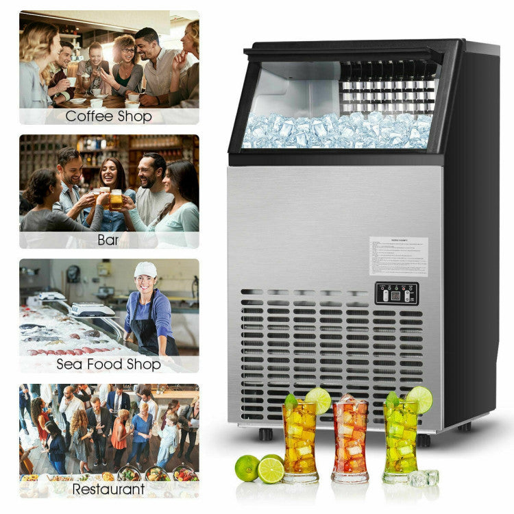 Máquina de hielo compacta de acero inoxidable