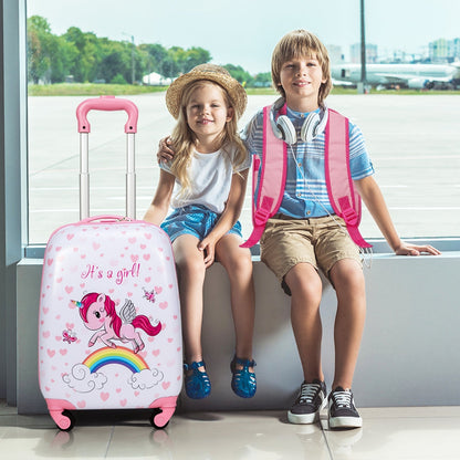 GemGear 2-piece kids luggage set: pink 12in backpack and 16in rolling carry-on suitcase on Tampa Home & Garden Store