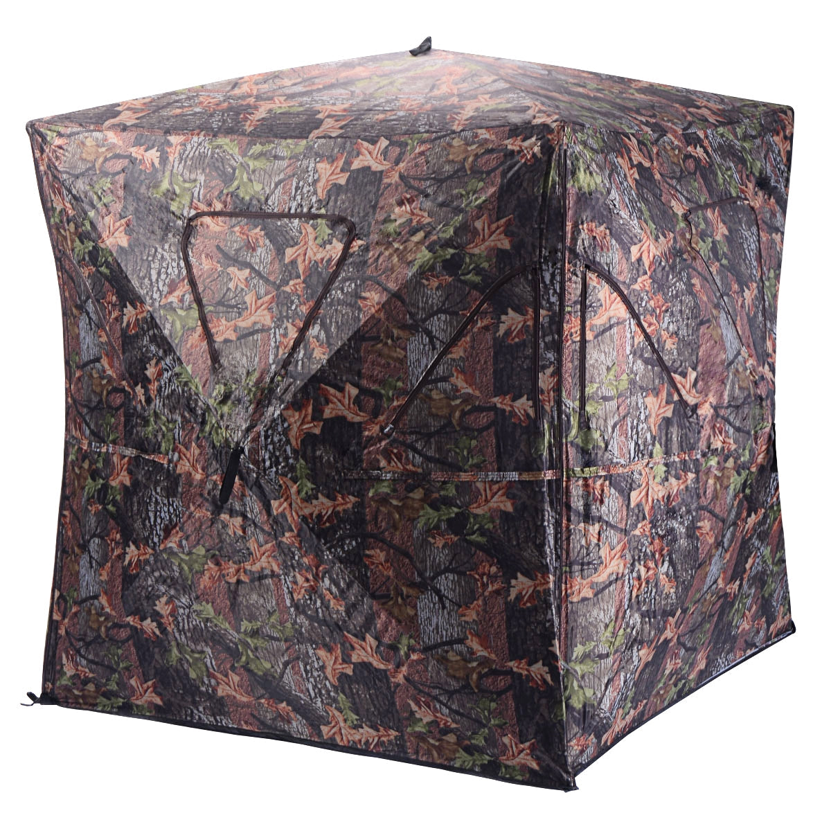 Ground hunting blind portable pop-up in woodland camo with window panels by GemGear on Tampa Home & Garden Store