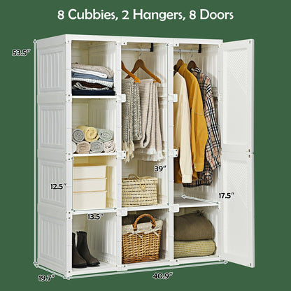 Organizador de Ropa Plegable para Armario con 8 Compartimentos