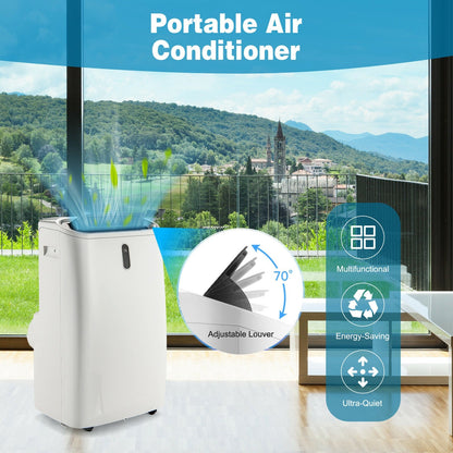 Aire Acondicionado Portátil 4 en 1 de 12000 BTU con Control Inteligente-Blanco