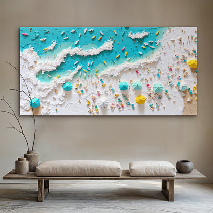 Beach Days Wall Art XI canvas Tailored Canvases, turquoise sea with colorful boats on Tampa Home & Garden Store