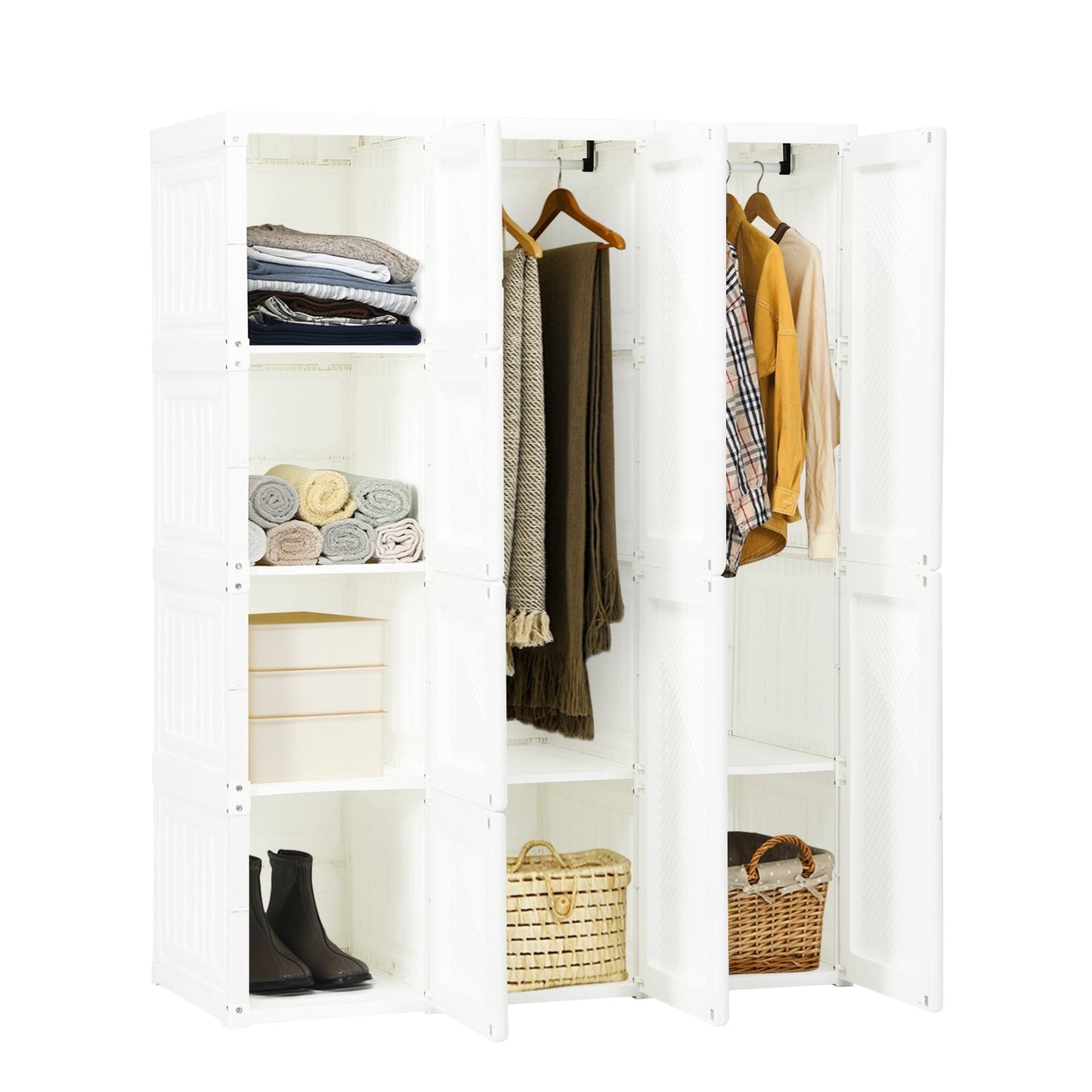Organizador de Ropa Plegable para Armario con 8 Compartimentos