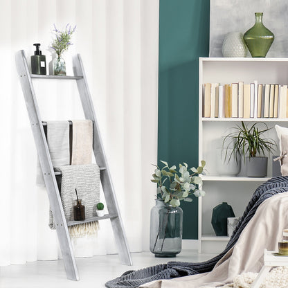 Estantería tipo escalera de pared de 4 niveles - Gris