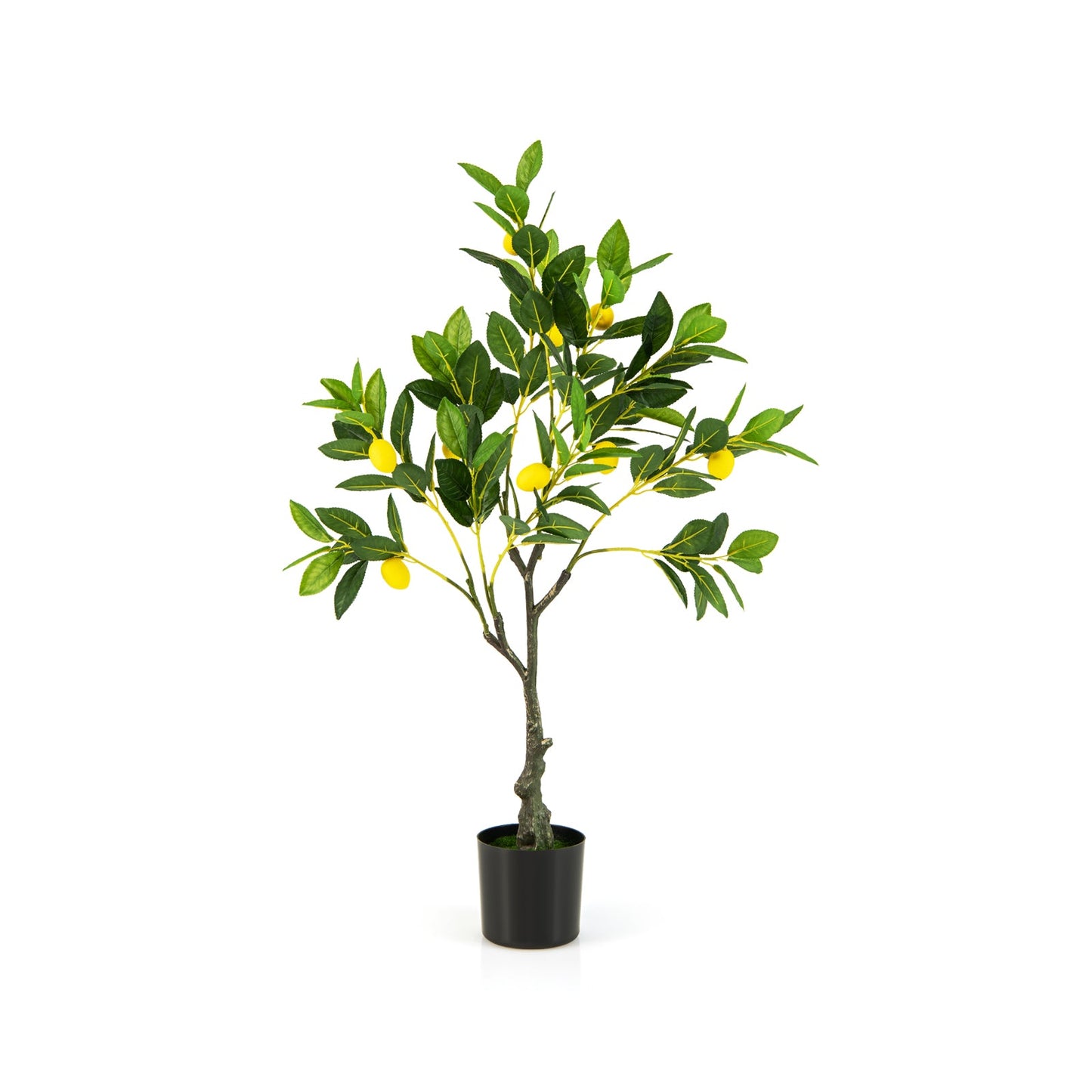 Limonero artificial de 2.6/4/5.2 pies de altura, planta de limón sintética con frutos de limón, 2.6 pies