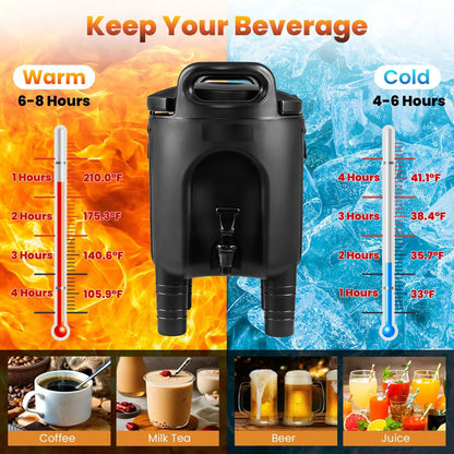 2.6 Gal Insulated Beverage Dispensers Set of 3