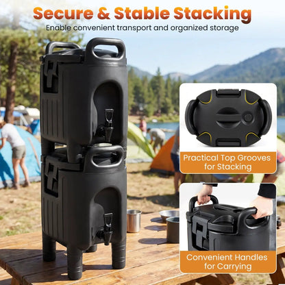 4 Pack Insulated Beverage Dispensers with Handles