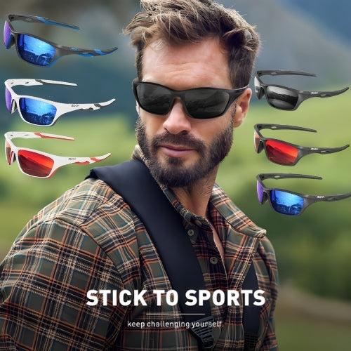 Polarized impact-resistant sunglasses by BikerZoneZ for fishing, cycling, shooting; 7 variants on Tampa Home & Garden Store