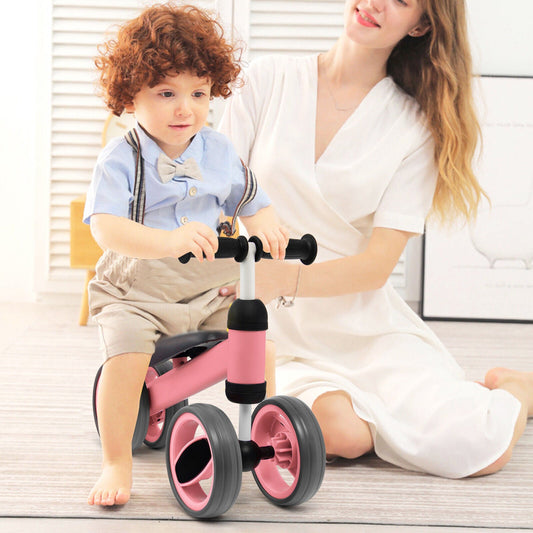 4 Wheels Baby Balance Bike Toy-Pink - Tampa Home & Garden Store