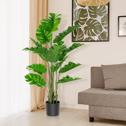 Juego de 2 Árboles Artificiales de Monstera de 1,5 Metros