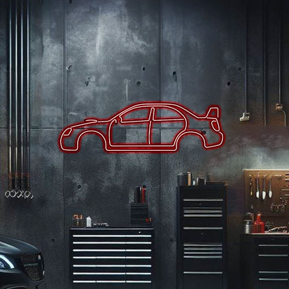 Impreza Metal Neon Car Wall Art - MTN0045