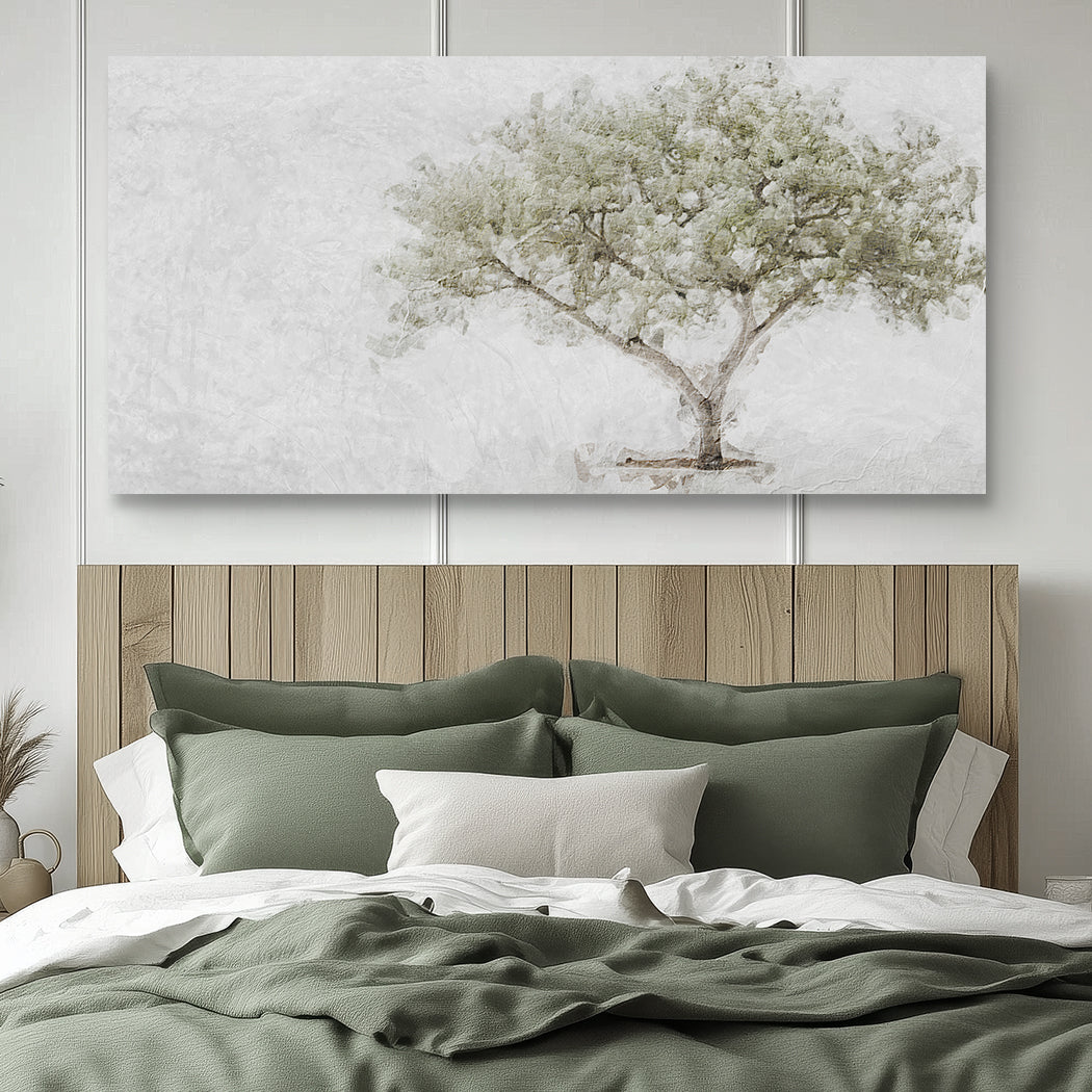 Olive Tree Faith Wall Art canvas by Tailored Canvases with olive greens on textured background on Tampa Home & Garden Store