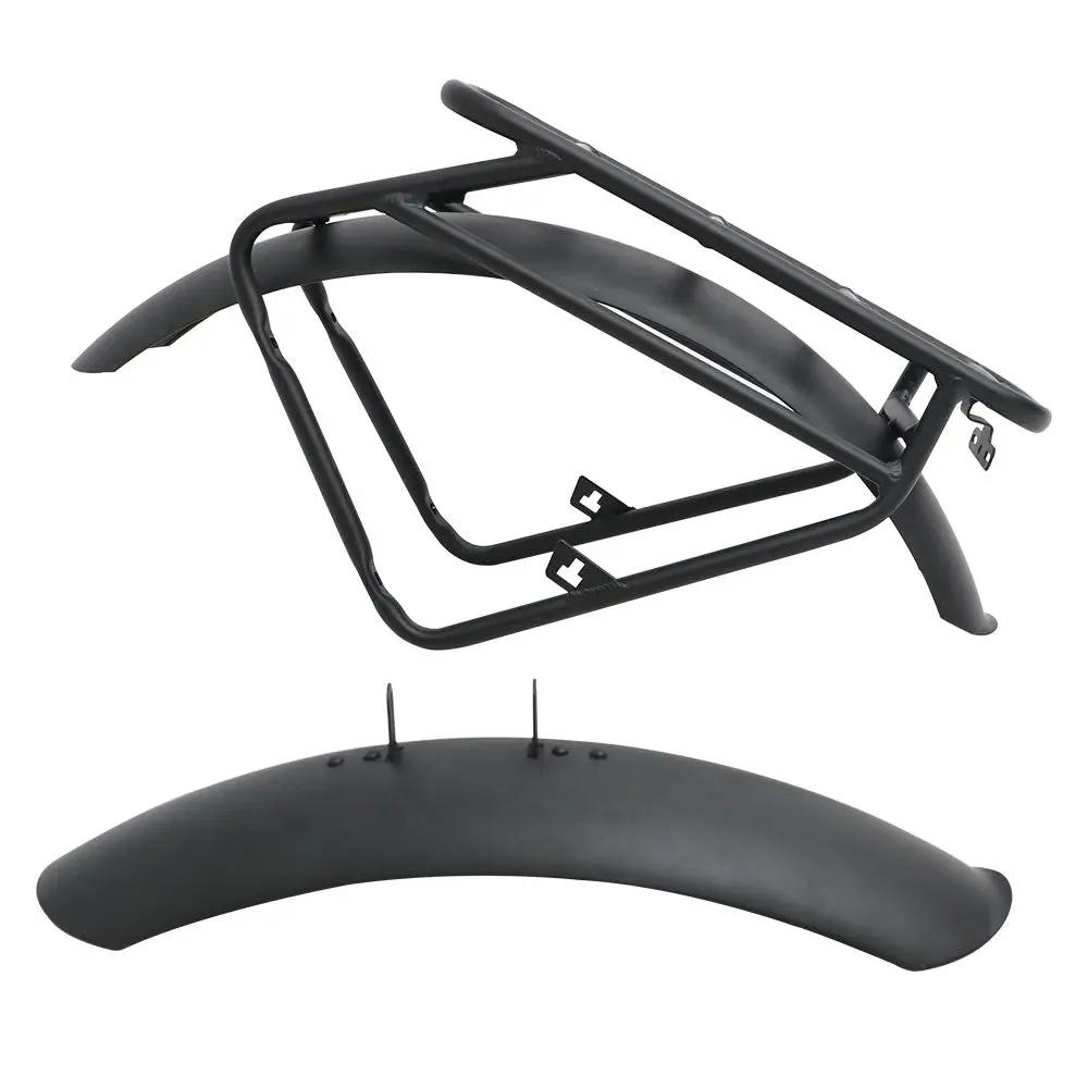 EUNORAU Specter-ST 2.0 Rack & Fender Set, black alloy bicycle rack with curved front fender on Tampa Home & Garden Store