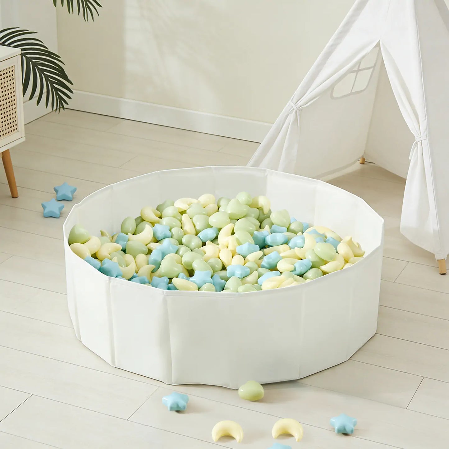 Tiny Land Fun-Shapes Ocean Ball 200 pcs blue yellow green star crescent ball pit balls on Tampa Home & Garden Store