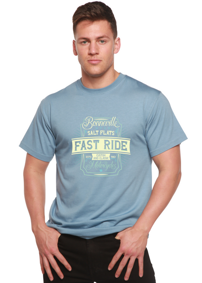 Mens Fast Ride shirt light blue bamboo viscose cotton by Spun Bamboo on Tampa Home & Garden Store