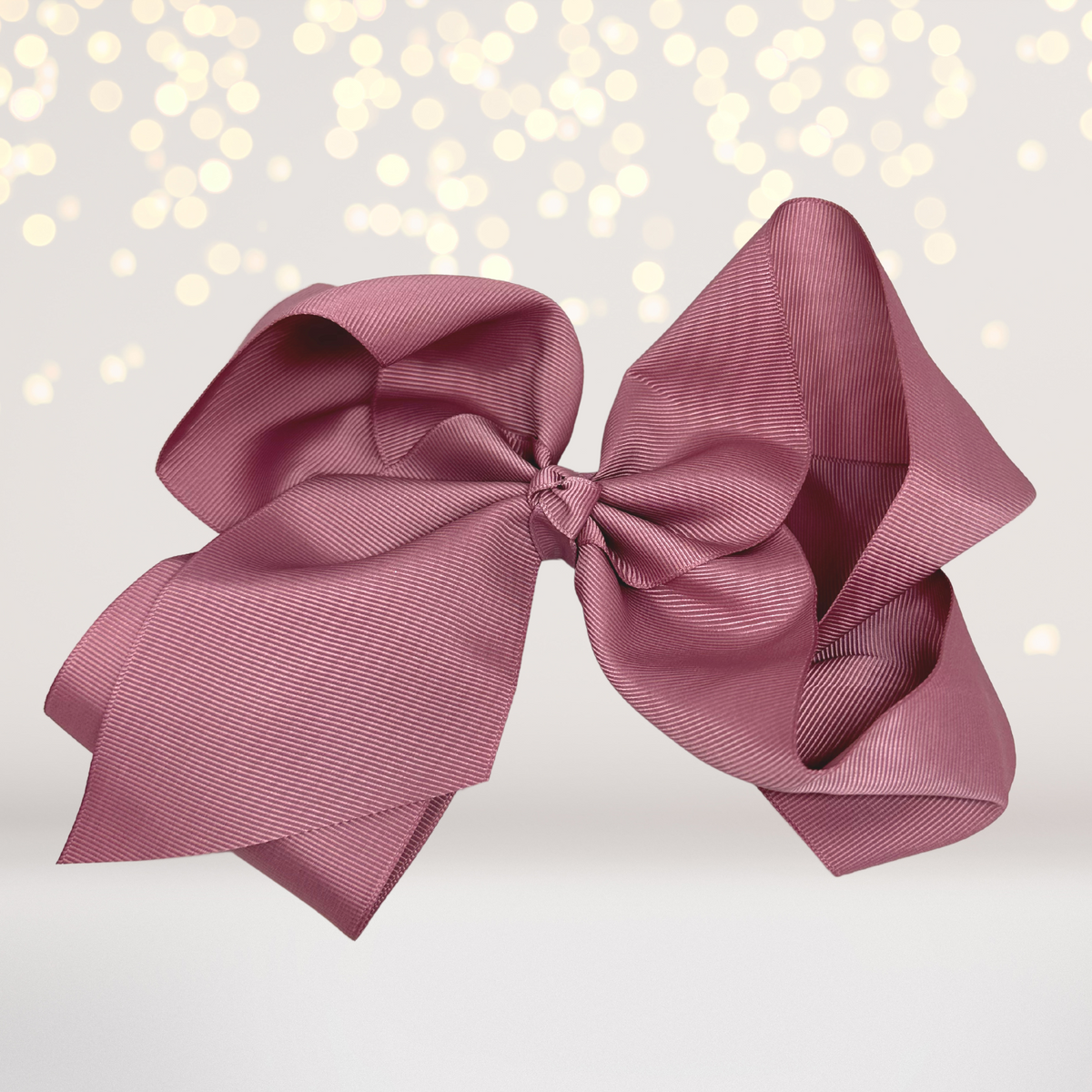 Girls 8 Inch Wide Basic Hair Bow on Alligator Clip, pink grosgrain ribbon on Tampa Home & Garden Store