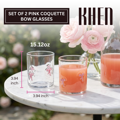 Pink Bowtie Acrylic Tumblers And Party Cups