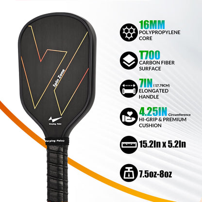 Warping Point Pickleball Training Paddle 16mm PP core carbon fiber surface 7in handle on Tampa Home & Garden Store