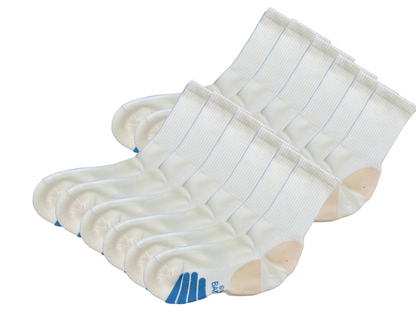 High performance bamboo viscose crew socks unisex white 12-pack by Spun Bamboo on Tampa Home & Garden Store