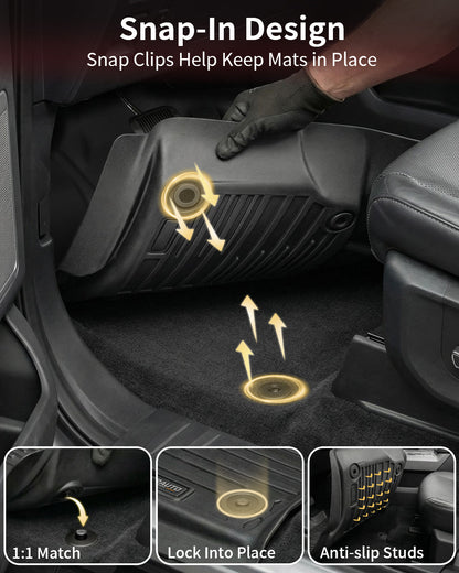 Umbrauto custom fit floor mats for Ford F-150 SuperCab, all-weather TPE, front & rear on Tampa Home & Garden Store