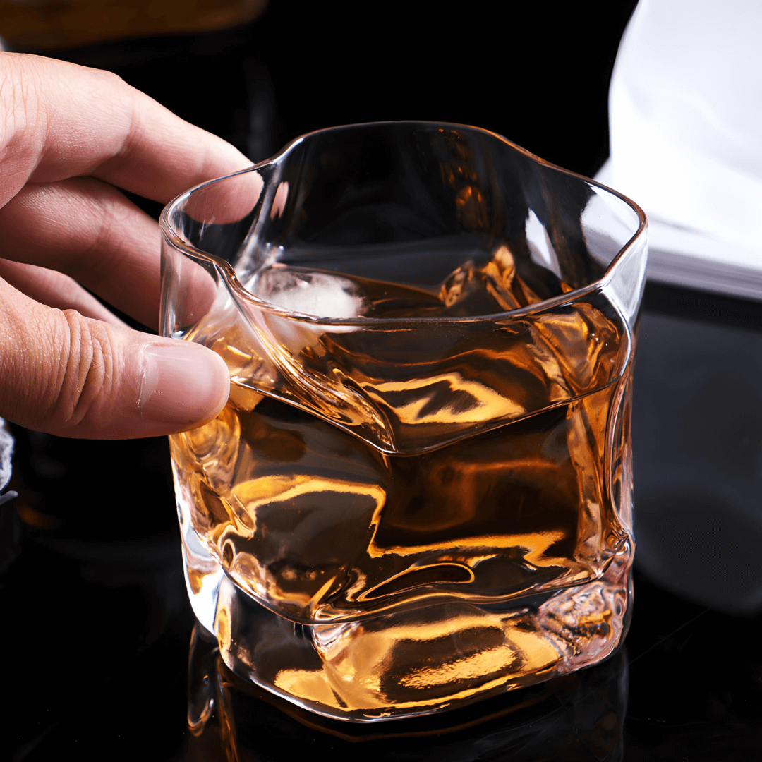 Hoshi Handcrafted Crystal Whisky Glass with Grip