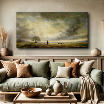 The Good Shepherd Faith Wall Art canvas by Tailored Canvases, shepherd and sheep landscape on Tampa Home & Garden Store
